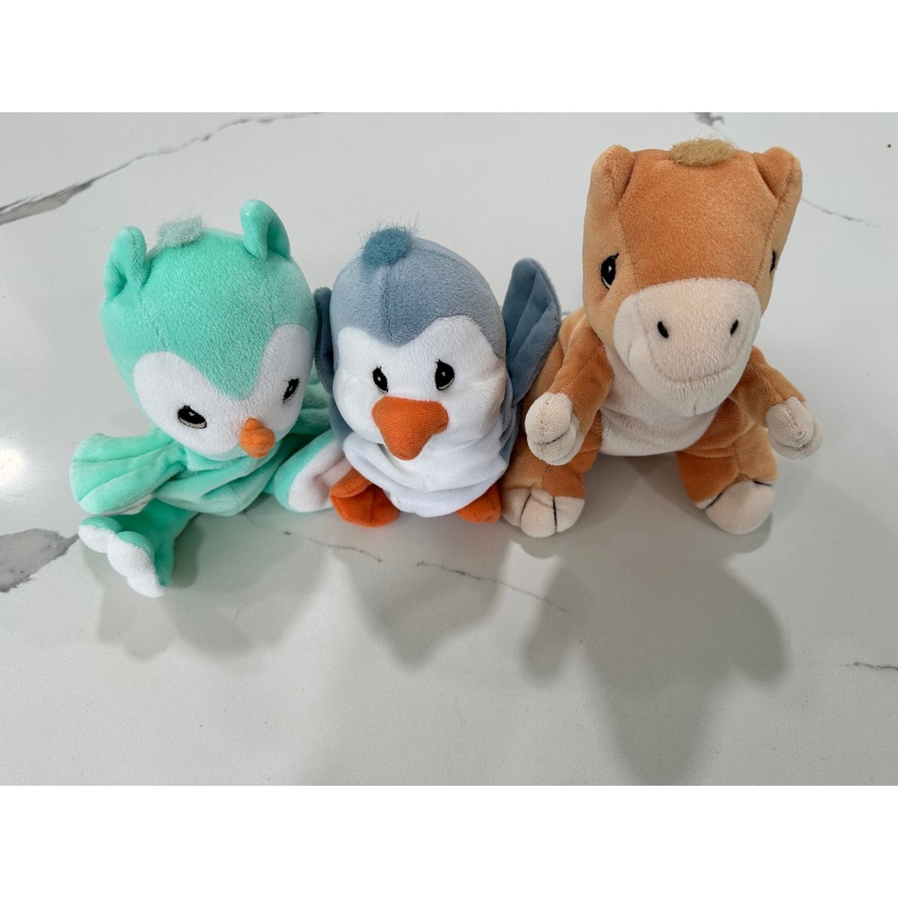 Precious Moments Tender Tails Plush Lot Penguin Bird Horse 1998 Enesco Vintage